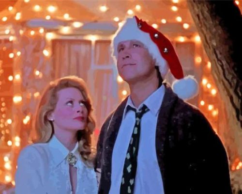 Ellen And Griswold National Lampoon's Christmas Vacation Paint By Numbers