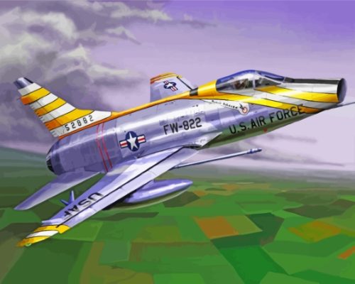 F100 Super Sabre Paint By Numbers