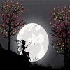 Fairy Moon Silhouette Paint By Numbers