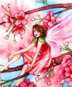Fairy With Flowers Paint By Numbers