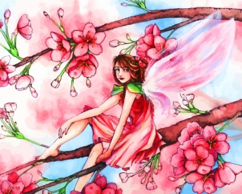 Fairy With Flowers Paint By Numbers