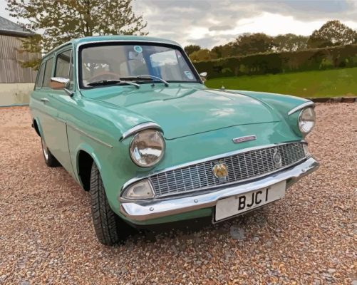 Ford Anglia Vintage Car Paint By Numbers