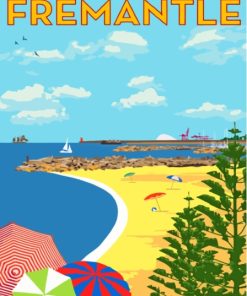 Fremantle Travel Poster Paint By Numbers