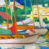 French Vintage Boat Paint By Numbers