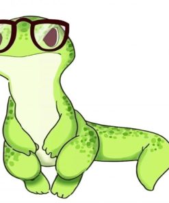 Gecko With Glasses Paint By Numbers