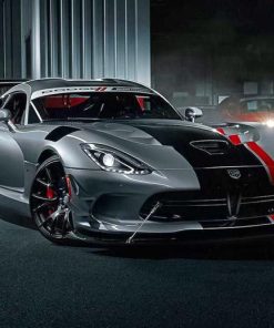 Grey And Black Dodge Viper Paint By Numbers