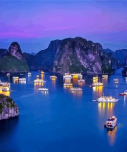 Ha Long Vietnam At Night Paint By Numbers