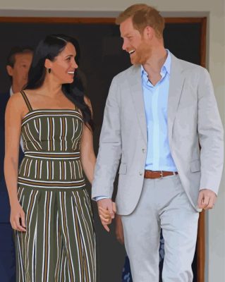 Harry And Meghan Smiling Paint By Numbers