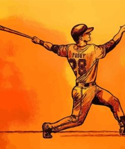 Home Run Baseball Paint By Numbers