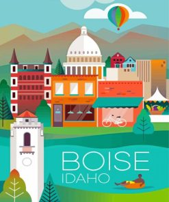 Idaho Poster Paint By Numbers