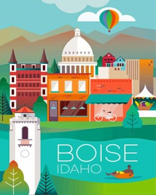 Idaho Poster Paint By Numbers