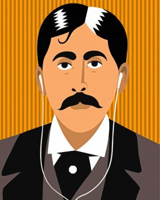 Illustration Marcel Proust Paint By Numbers