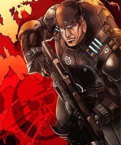 Illustration Marcus Fenix Paint By Numbers