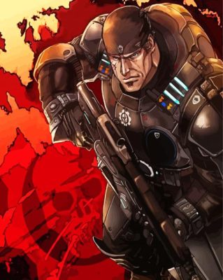 Illustration Marcus Fenix Paint By Numbers