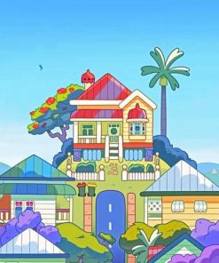 Illustration Queenslander House Paint By Numbers