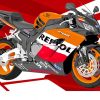 Illustration Repsol Honda Paint By Numbers