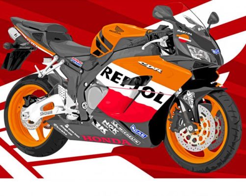 Illustration Repsol Honda Paint By Numbers