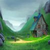 Isolated House Fantasy Art Paint By Numbers