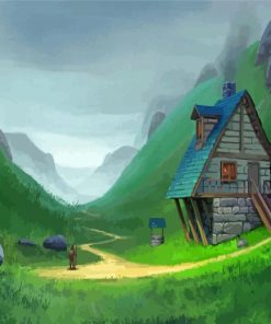 Isolated House Fantasy Art Paint By Numbers