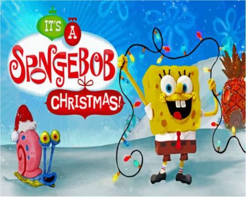 It's A SpongeBob Christmas Animation Poster Paint By Numbers