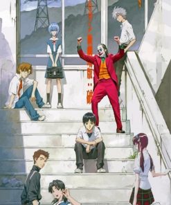 Joker Dancing On Stairs Anime Paint By Numbers