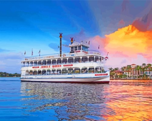 Jungle Queen Riverboat Paint By Numbers