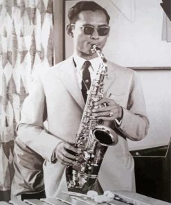 King Of Thailand Playing Sax Paint By Numbers