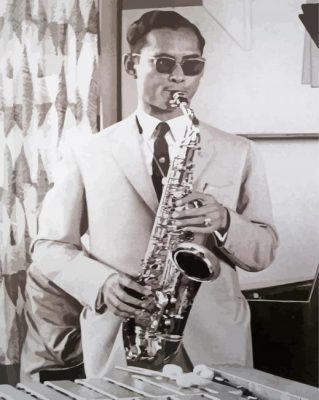 King Of Thailand Playing Sax Paint By Numbers