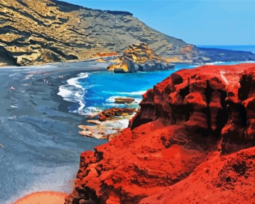 Lanzarote Coast Paint By Numbers