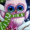 Little Pink Owl Art Paint By Numbers