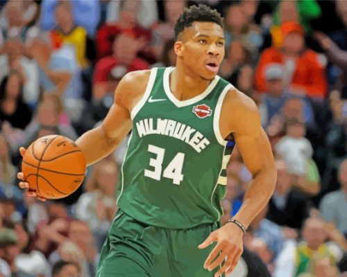 Milwaukee Bucks Basketball Player Paint By Numbers