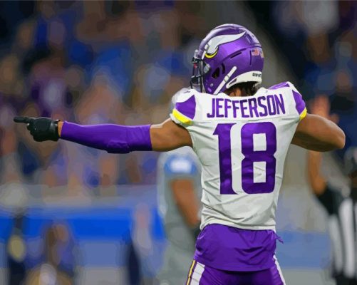 Minnesota Vikings Justin Jefferson Paint By Numbers