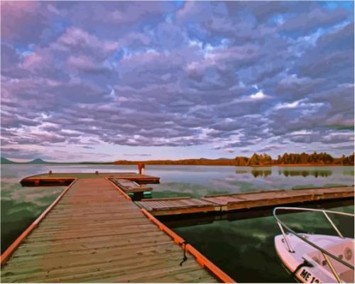 Moosehead Lake Maine Boardwalk Paint By Numbers