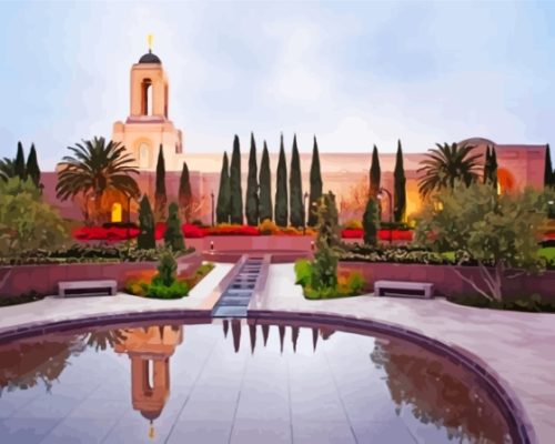 Newport Beach Temple Paint By Numbers