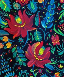 Petrykivka Flowers Art Paint By Numbers