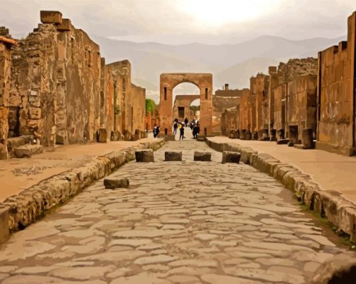 Pompeii City Ruins Paint By Numbers