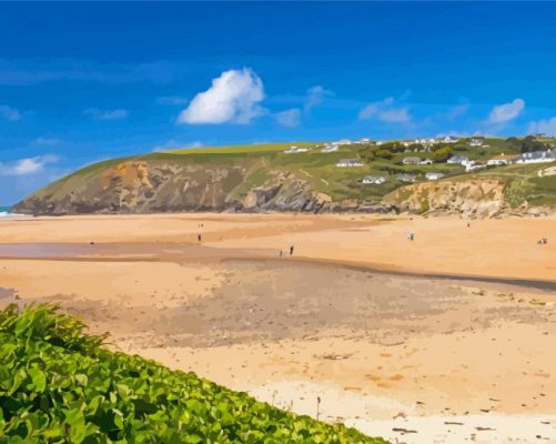 Porth Beach Paint By Numbers