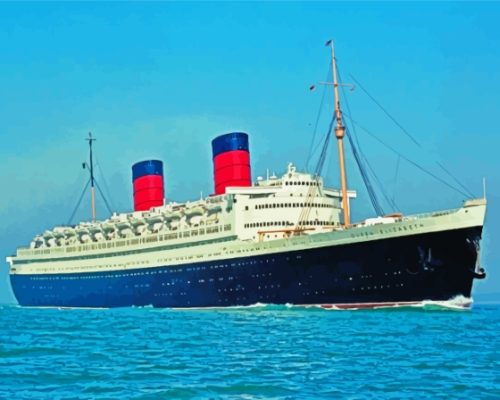 Qe2 Ocean Liner Paint By Numbers