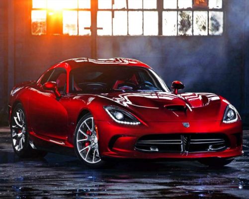 Red Dodge Viper Car Paint By Numbers