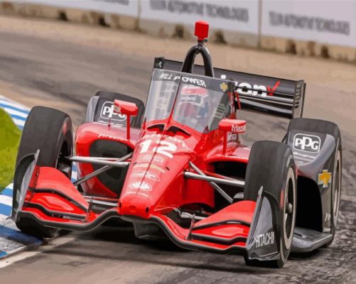 Red Indycar Paint By Numbers