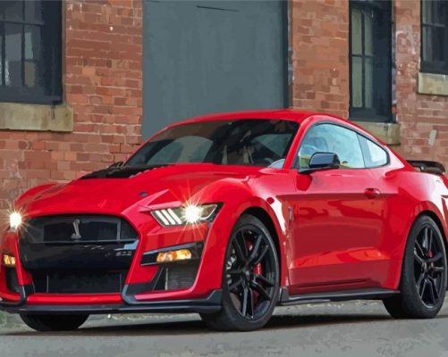 Red Ford Mustang Paint By Numbers