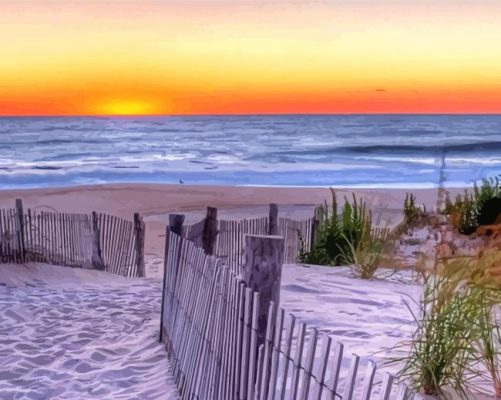 Rehoboth Beach Landscape Paint By Numbers