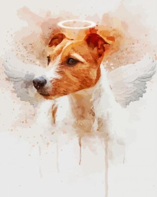 Russell Terrier Dog Angel Paint By Numbers