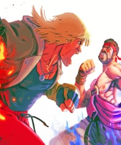 Ryu And Ken Street Fighter Paint By Numbers