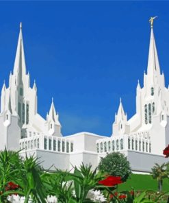 San Diego California Temple Paint By Numbers