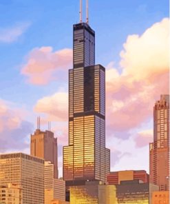 Sears Tower Chicago Paint By Numbers