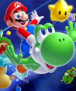 Super Mario Galaxy Game Characters Paint By Numbers