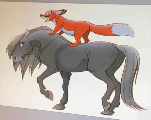 The Fox And Horse Paint By Numbers