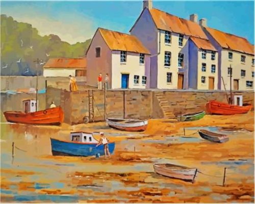 The Cornwall Boats Art Paint By Numbers