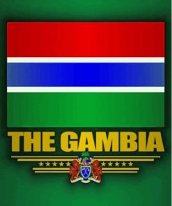 The Gambia Flag Art Paint By Numbers